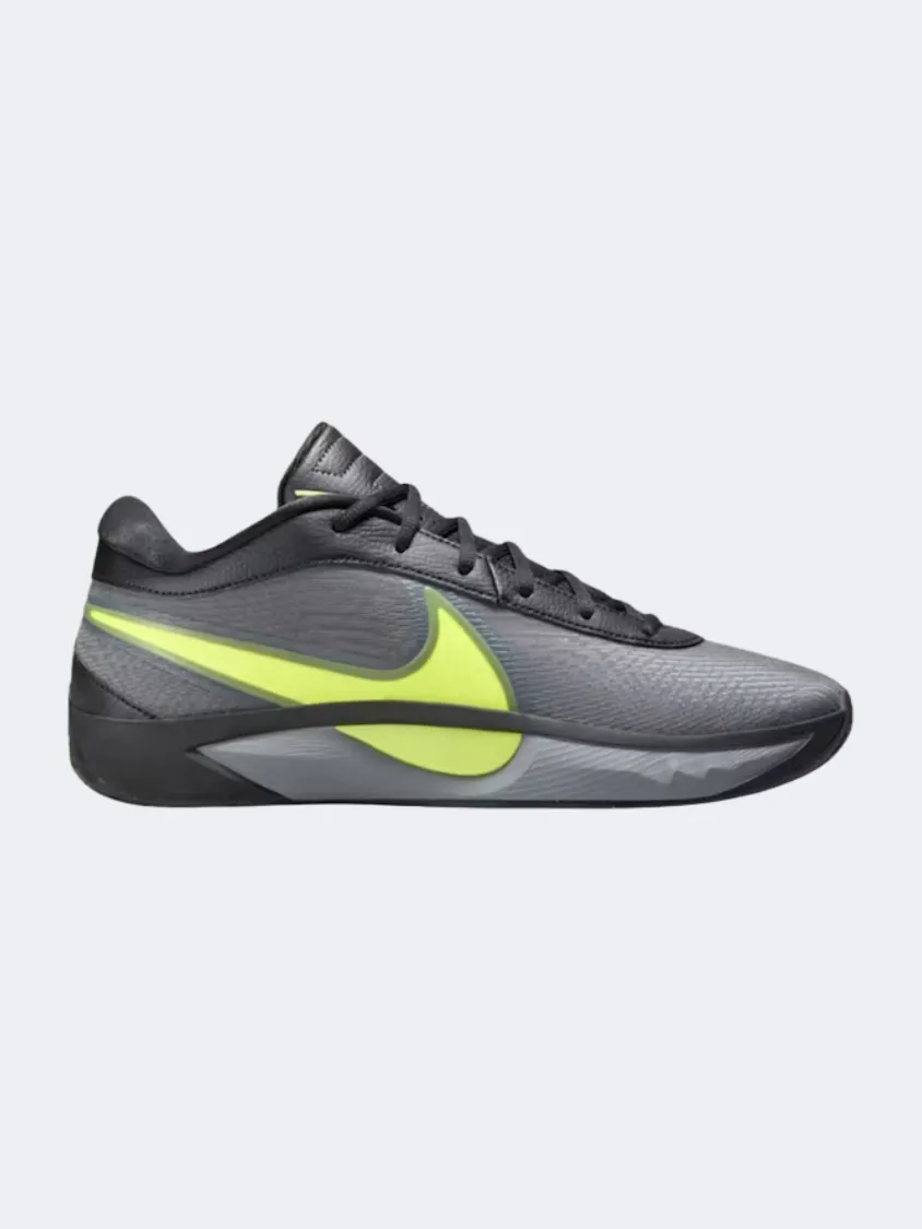 Nike Zoom Freak 6 Men Basketball Shoes Black/Volt/Grey Ultra Light Construction Slip Resistant