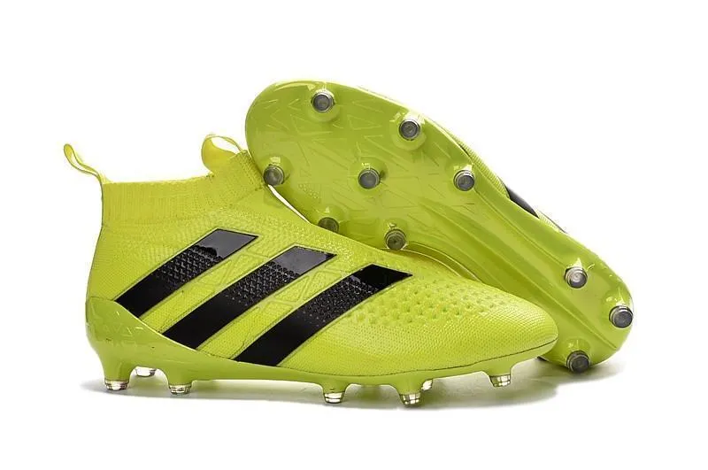 Adidas ACE 16  Purecontrol FG/AG Soccer Cleats Solar Yellow Black Secure Base