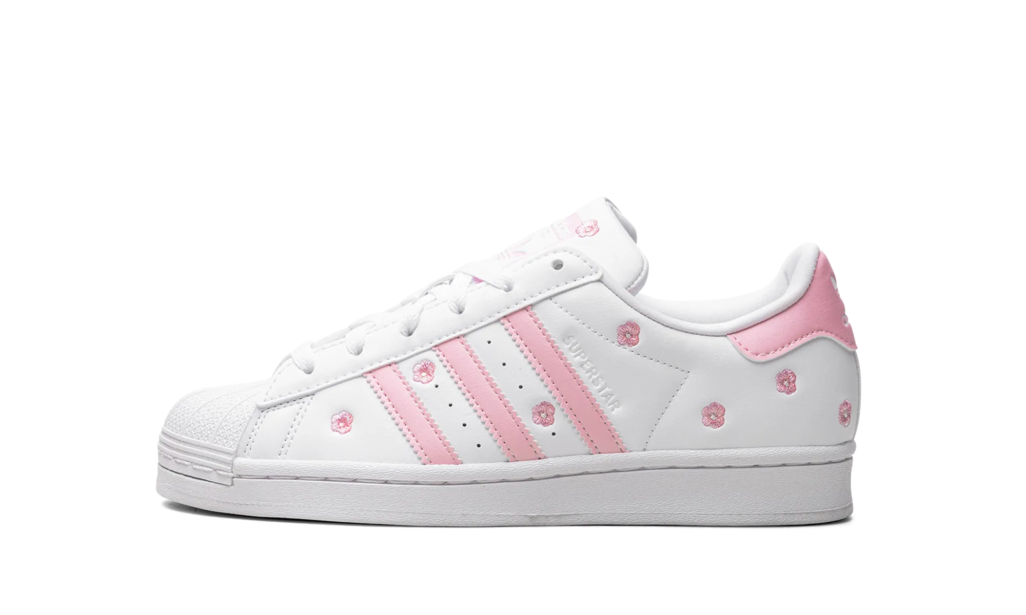 Light Touch Non Slip Outsole Grip Superstar GS "Cloud White Clear Pink"