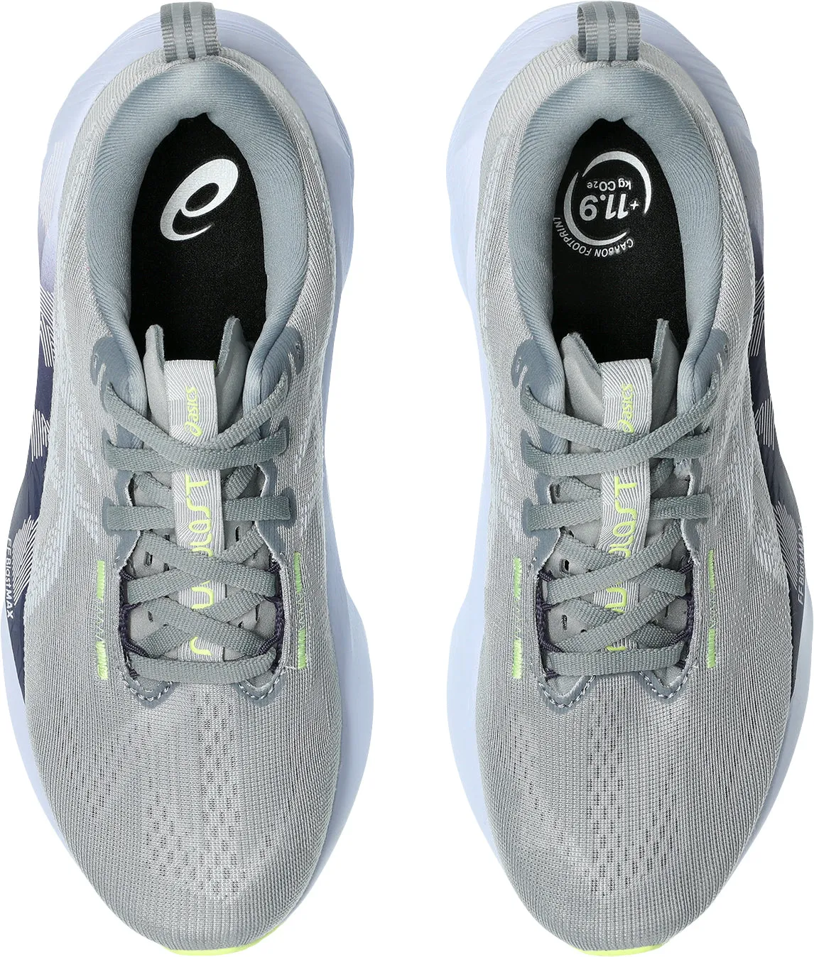 Bouncy Foam Layer Ventilated Footbed Tech Asics NovaBlast 5 Womens Running Shoes - Grey