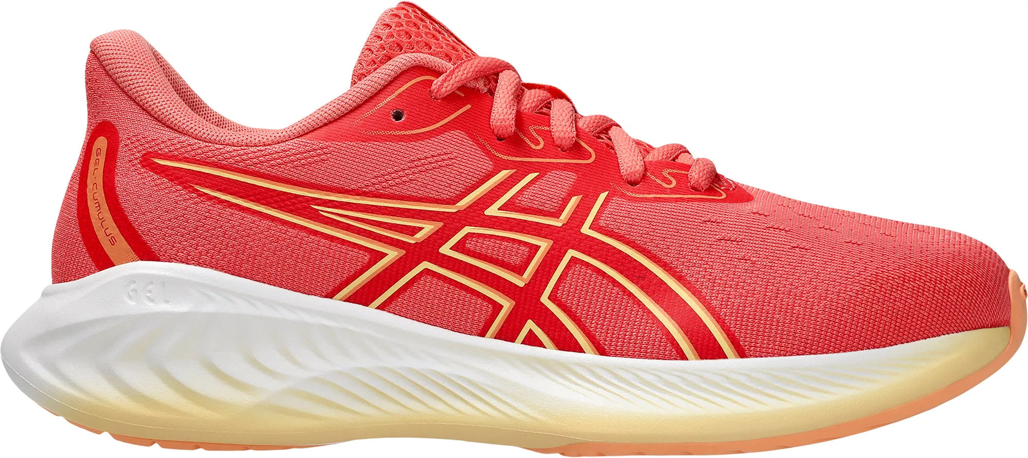 Asics Gel Cumulus 26 GS Junior Running Shoes - Orange Hyper Responsive Midsole