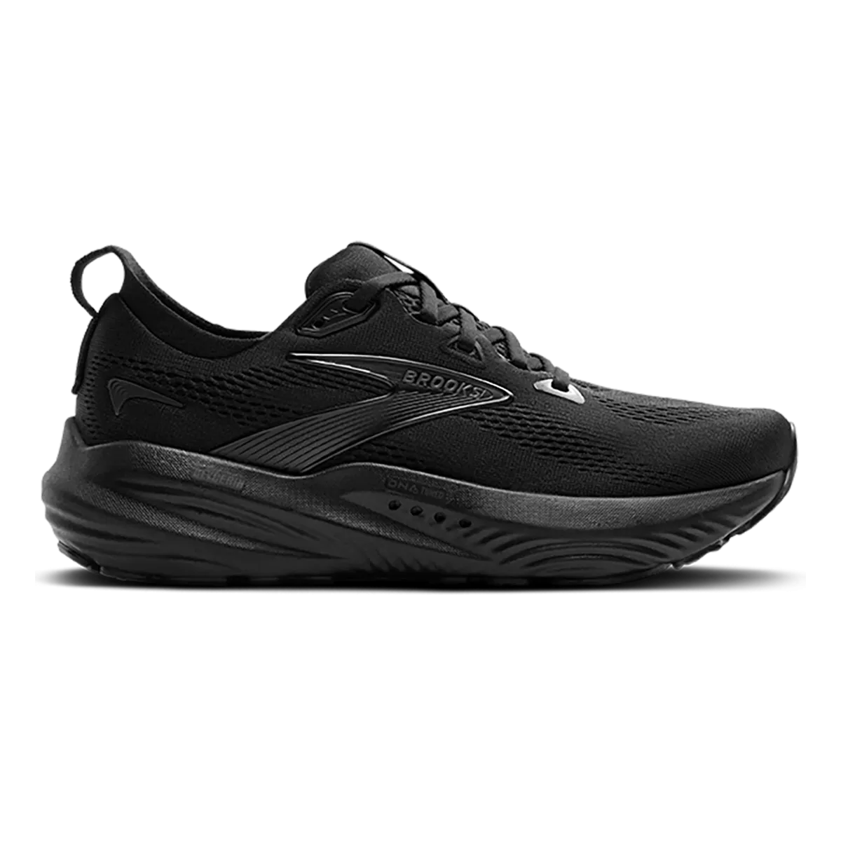 Brooks Glycerin 22 Black - Black - Ebony modern - style shoes Multi Directional Flex Grooves