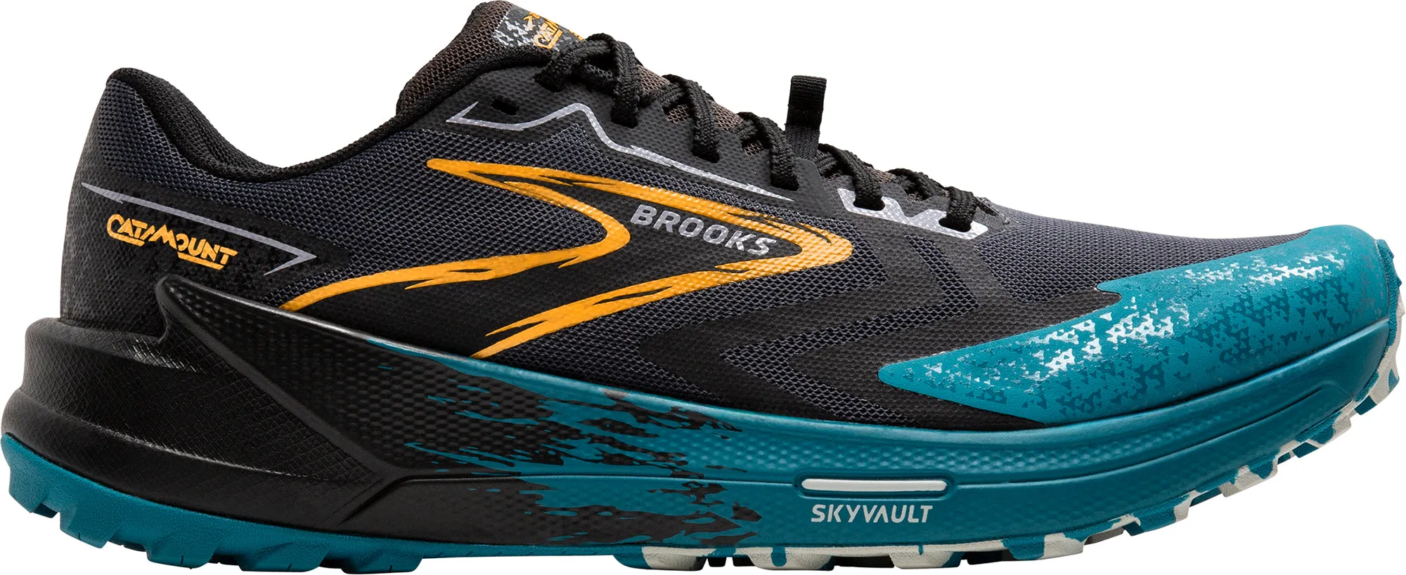 Knit Cage modular shoes Brooks Catamount 3 Mens Trail Running Shoes - Black
