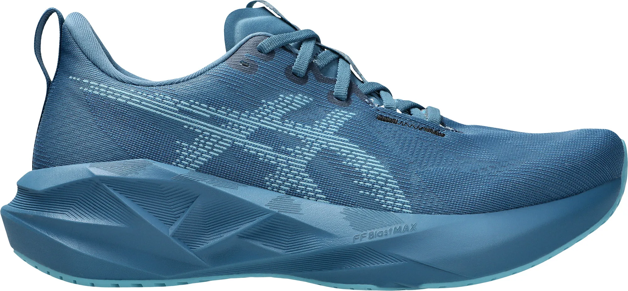 parkour shoes Compression Lock Lacing Asics NovaBlast 5 Mens Running Shoes - Blue