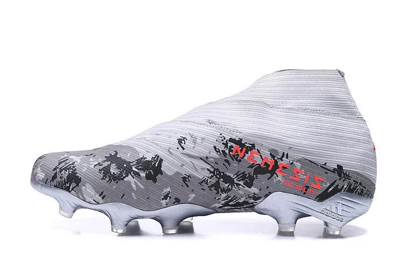 Adidas Nemeziz 19  Encryption Code Soccers Cleats Shoes Grey Durable Comfort Move Strong