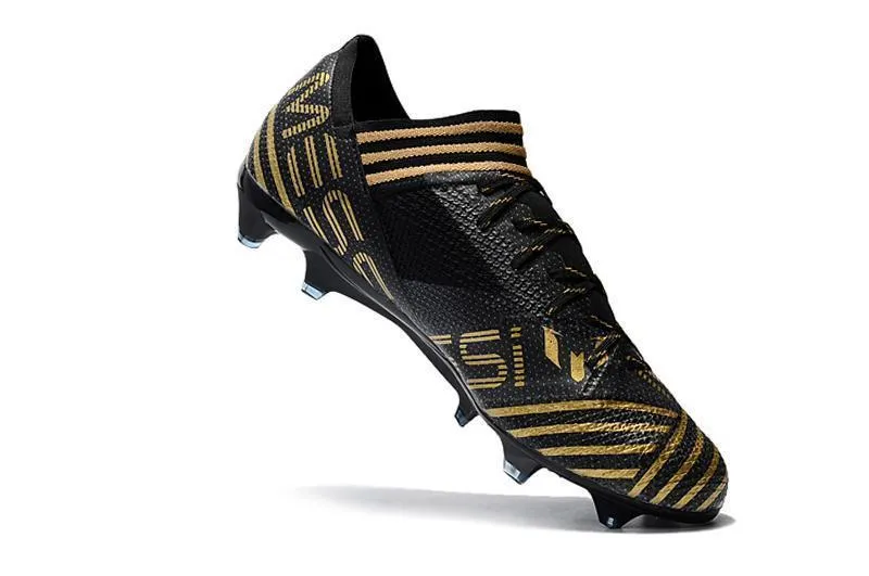 Speed Grip New Adidas Nemeziz Messi FG Soccer Cleats Shoes Black Orange Gold