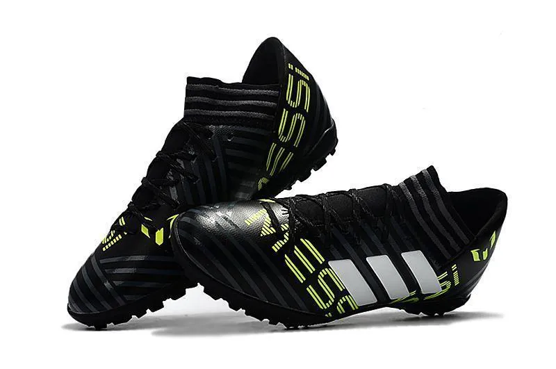 New Adidas Nemeziz Series TF Soccer Cleats Shoes Black Gray Lime White Neutral Ride Quick Touch