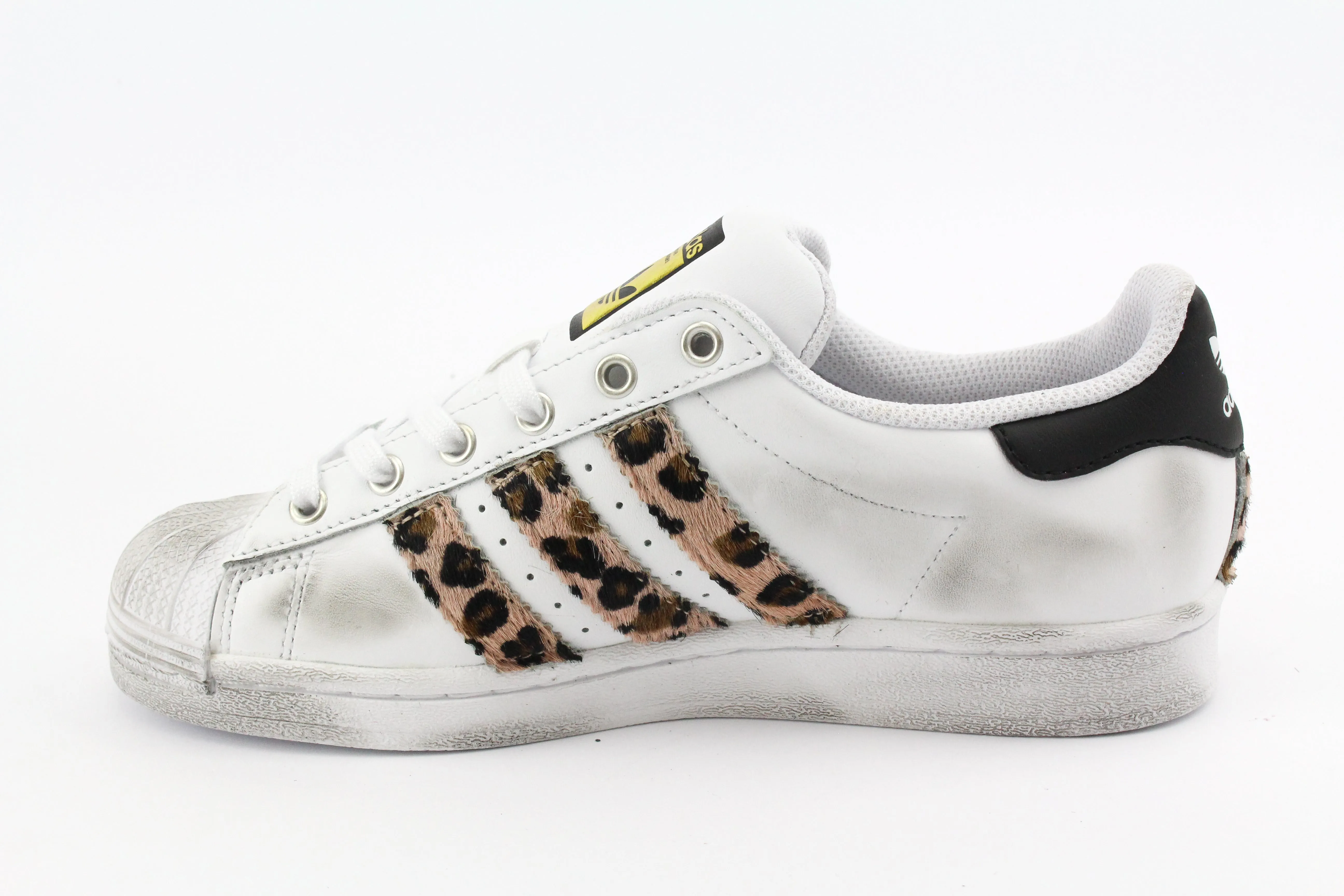 Adidas Superstar Maculate Pink Borchie & Cuore Roll Up Comfortable Support