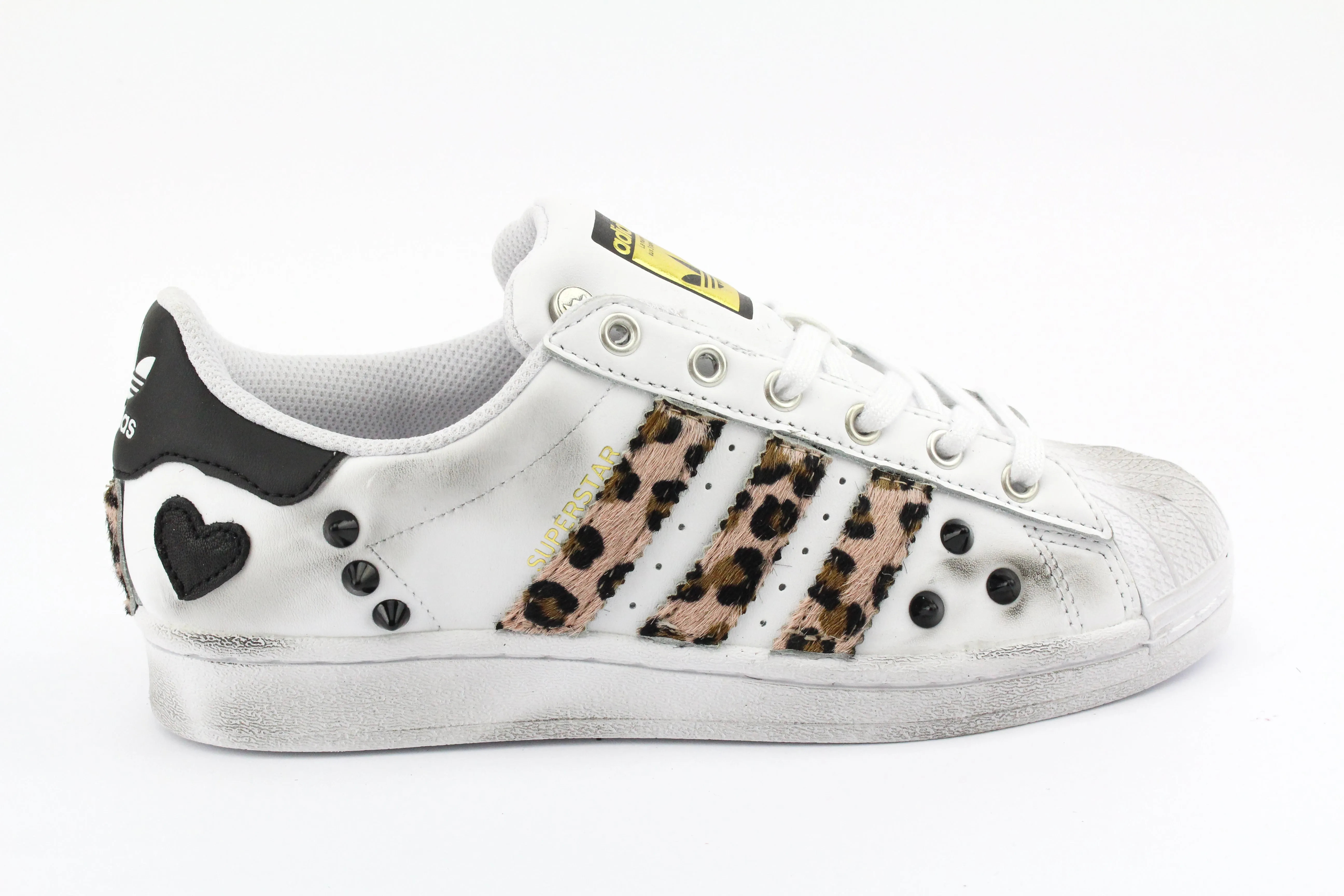 Adidas Superstar Maculate Pink Borchie & Cuore Neat Style Fit Daily