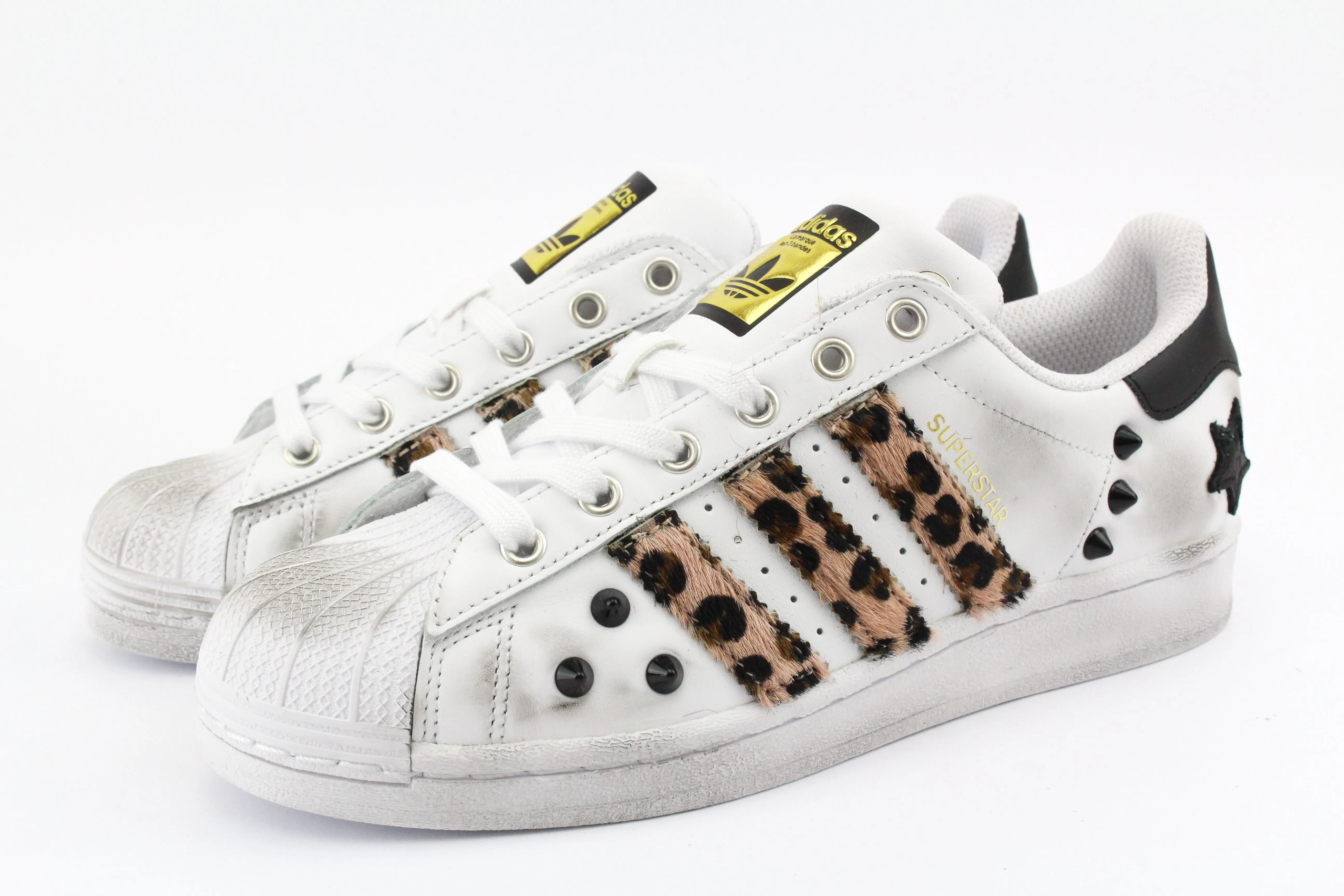 Adidas Superstar Maculate Pink Borchie & Cuore Multi Density Cushioning Arch   Support