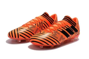 New Adidas Nemeziz Messi FG Soccer Cleats Shoes Orange Black Grip Texture Foot Power