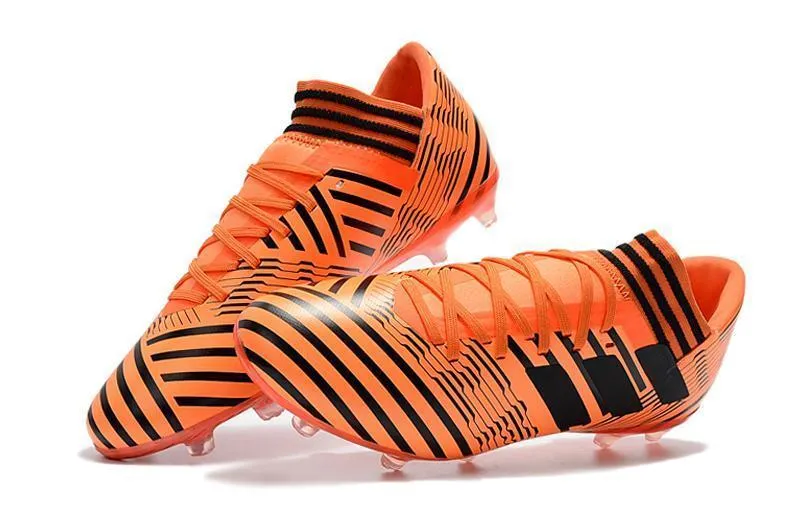Adult fit New Adidas Nemeziz Messi FG Soccer Cleats Shoes Orange Black