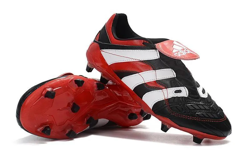 Running Move New Adidas Predator Accelerator FG Electricity Soccer Cleats Shoes Black Red White