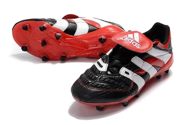 New Adidas Predator Accelerator FG Electricity Soccer Cleats Shoes Black Red White Dynamic Speed Tight Grip