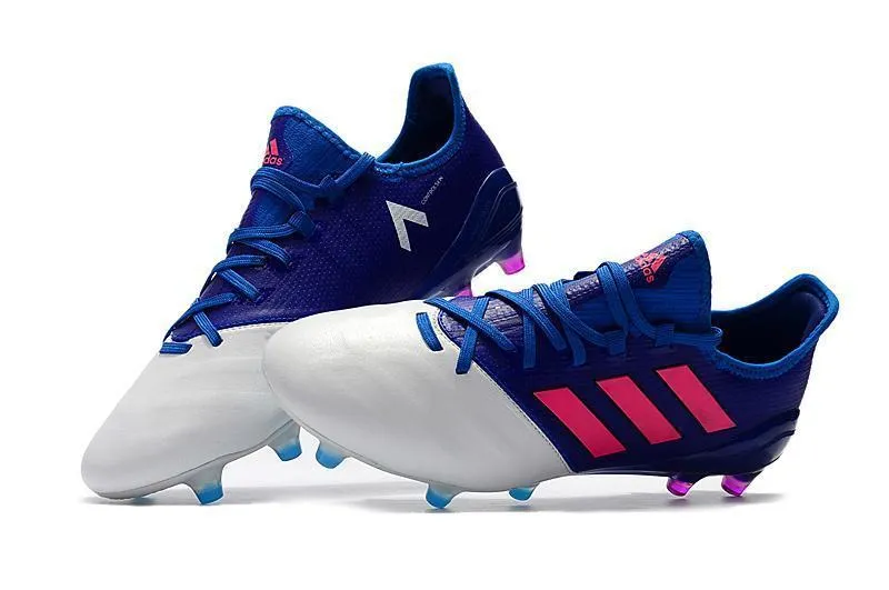 Grip Control Adidas ACE Series FG Soccer Cleats Shoes Blue White Pink