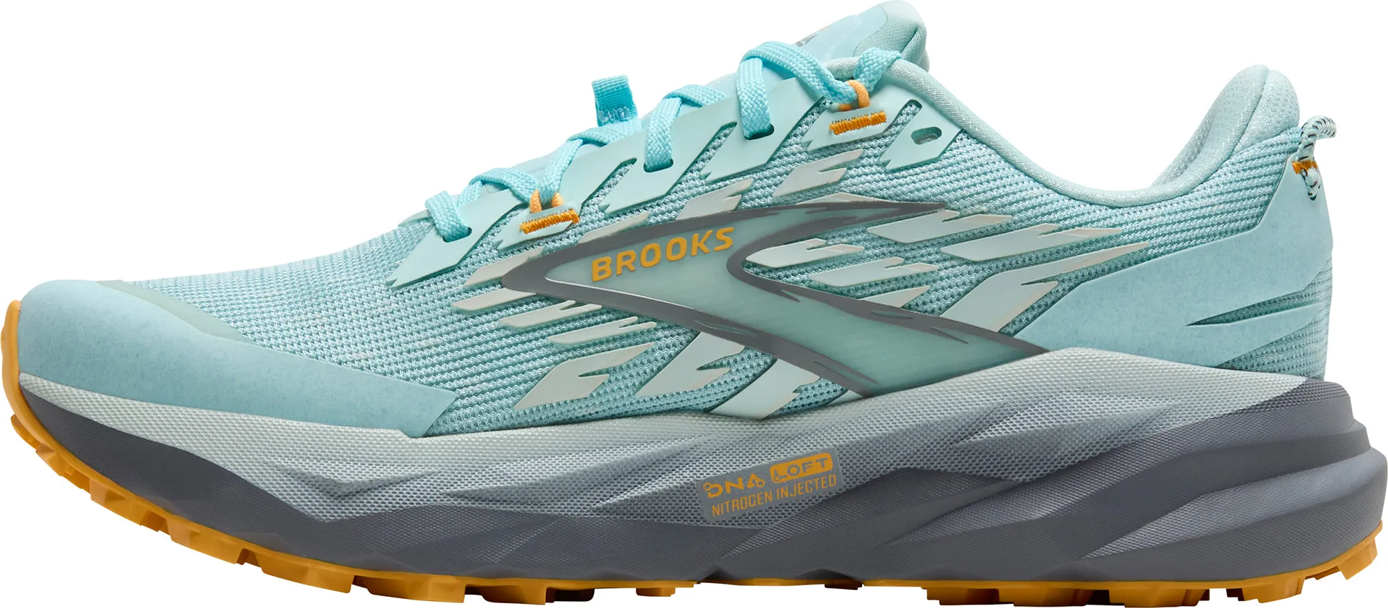 supportive shock - absorbing shoes Comfort Fit System Brooks Cascadia 19 Womens Trail Running Shoes - Blue