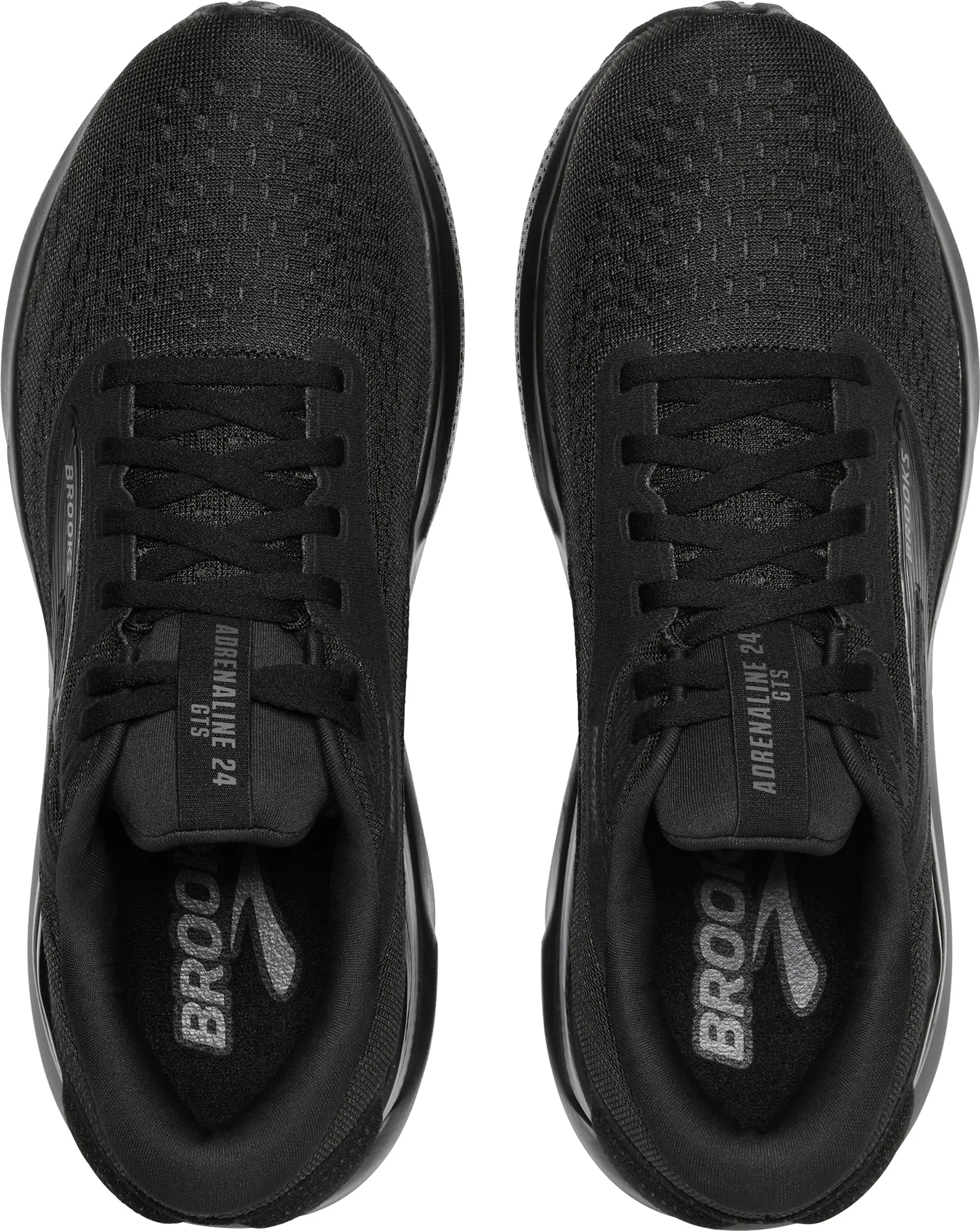 adult sizes solid - colored shoes Brooks Adrenaline GTS 24 Womens Running Shoes - Black