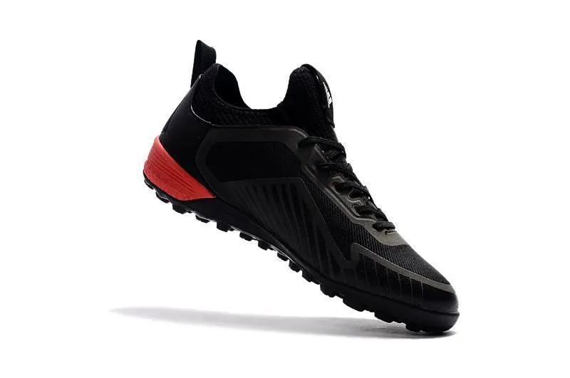 Adidas ACE TF Grass Soccer Cleats Shoes Black Red Speed Form Leg support