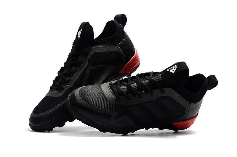 Foot Response Adidas ACE TF Grass Soccer Cleats Shoes Black Red