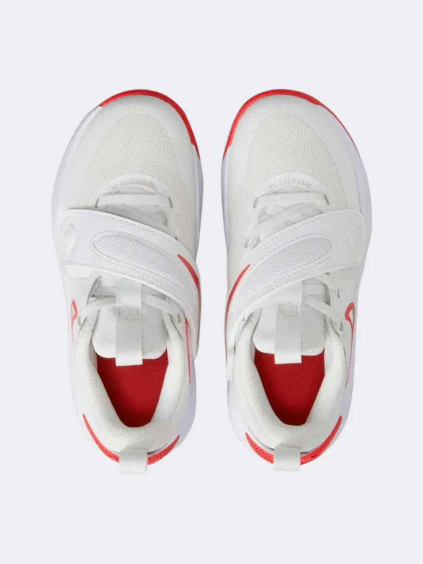 Nike Team Hustle D 11 Ps-Boys Basketball Shoes White Slim Form