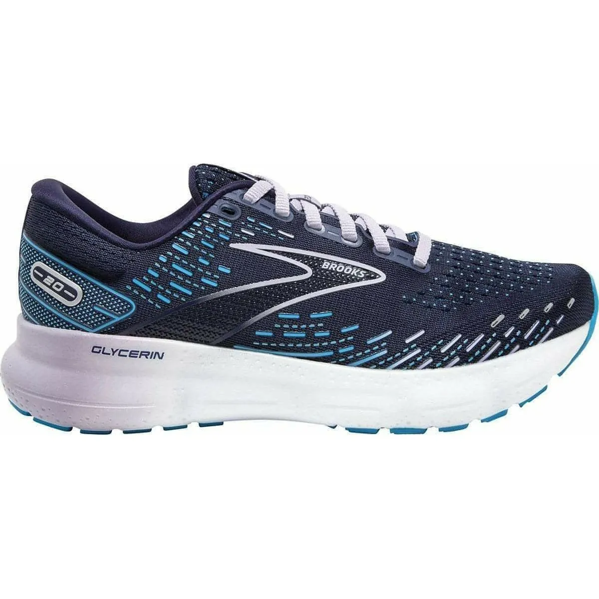 running in a movable bridge area shoes Brooks Glycerin 20 Womens Running Shoes - Blue