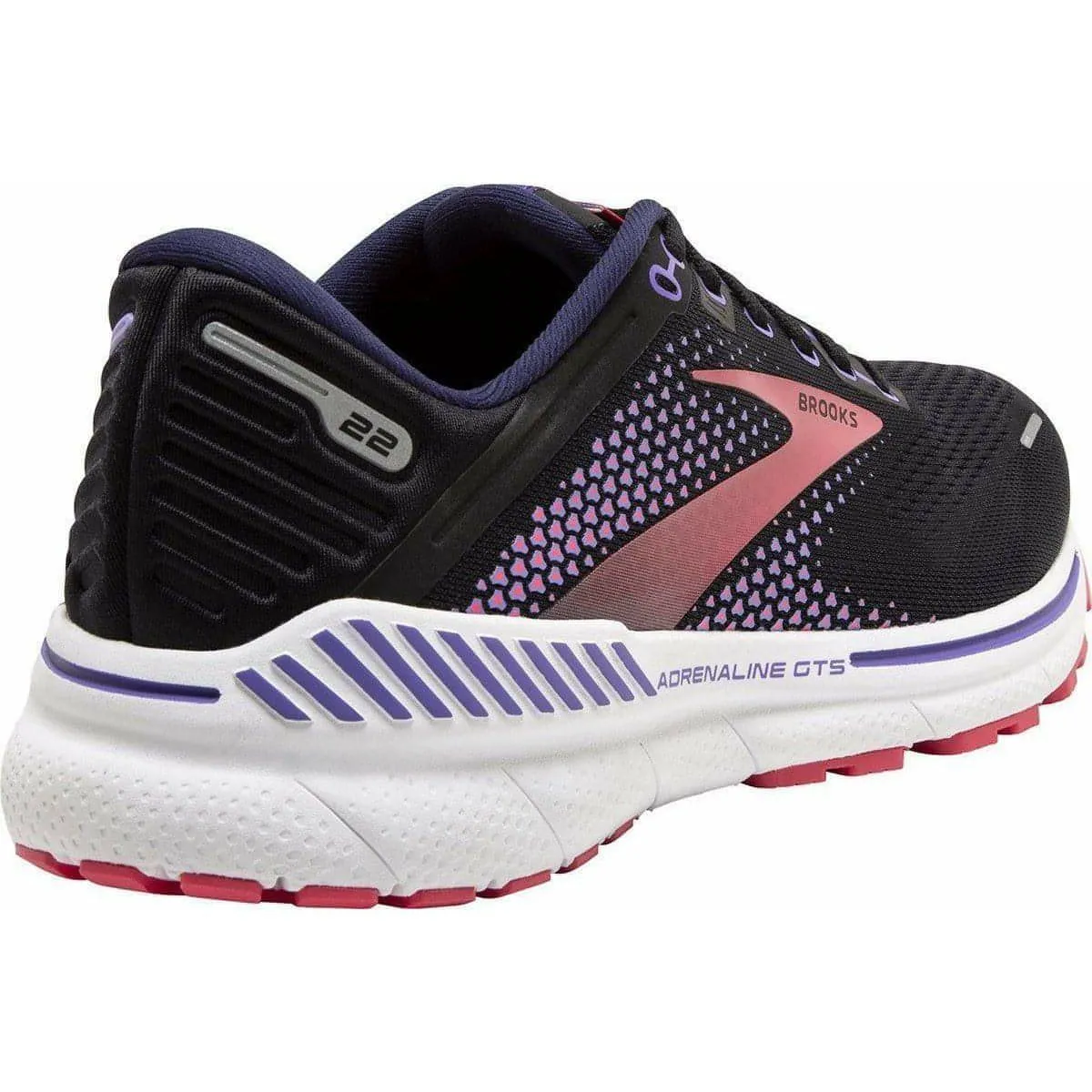 Brooks Adrenaline GTS 22 WIDE FIT Womens Running Shoes - Black casual - wear Multi-color combination