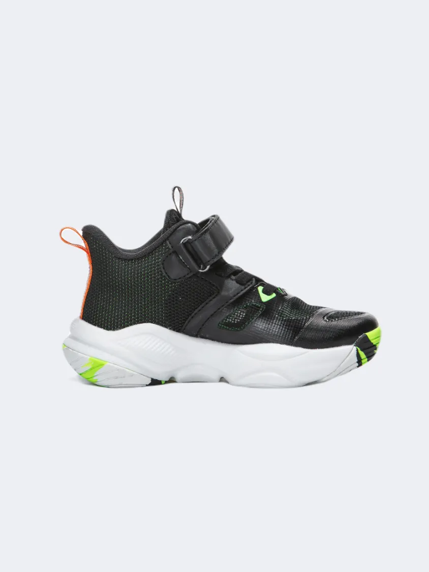 Erke Ps-Boys Basketball Shoes Black/Bright Green Comfort Walk