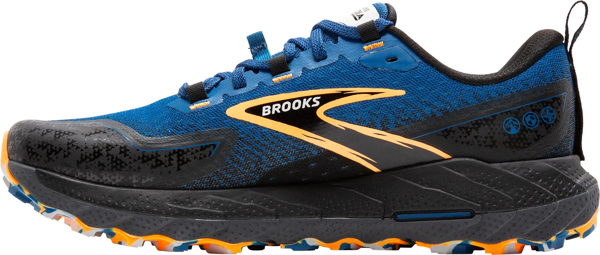 Hyperbolic Lacing Technology Brooks Cascadia 18 Mens Trail Running Shoes - Blue
