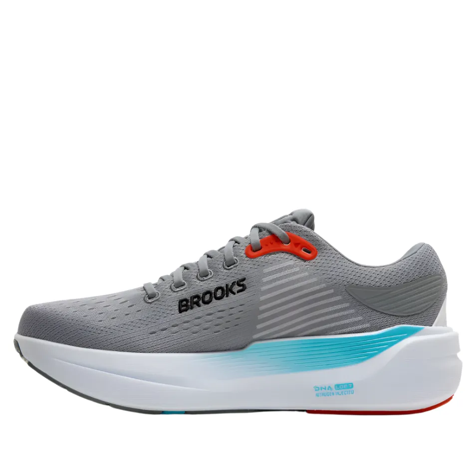memory - foam - insole Brooks Men's Ghost Max 3 Running Shoes in Primer Grey/Antarctica/Red AW25