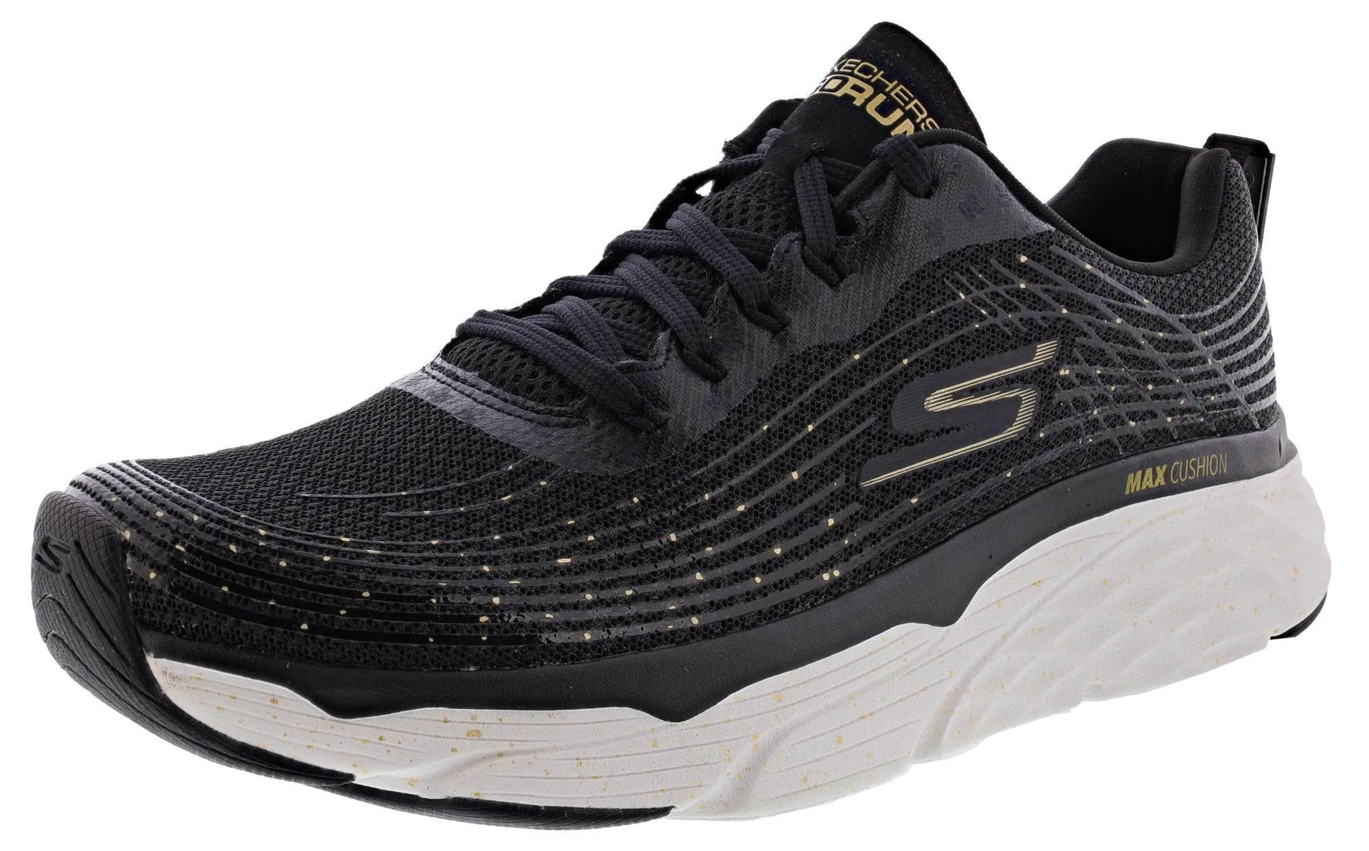 Sweat Resistant Gym Workout Pool Time Skechers Men's Max Cushioning Elite Commemoration Lace up Running Shoes