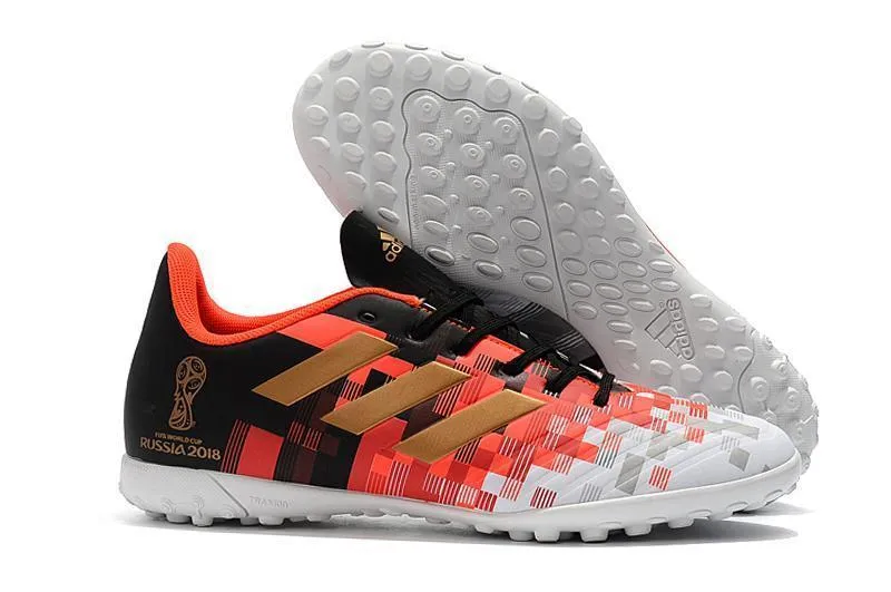Athlete Ready New Adidas Predator Accelerator TF Soccer Cleats Shoes Red Black Orange Gray