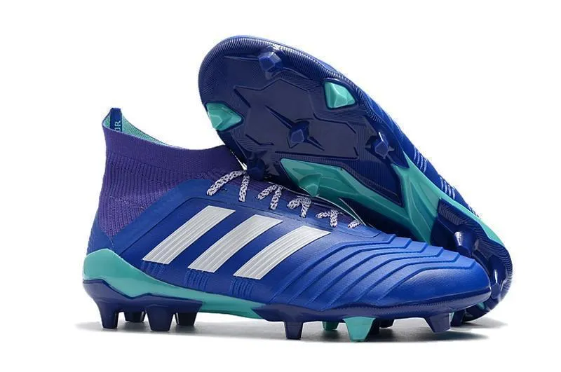 Adidas Predator 18.1 FG Soccer Cleats Purple Blue White turquoise Quick Fit Football Pitch