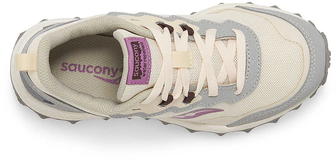 Sock Like Cuff cushioning - feature shoes Saucony Peregrine KDZ Junior Trail Running Shoes - Cream