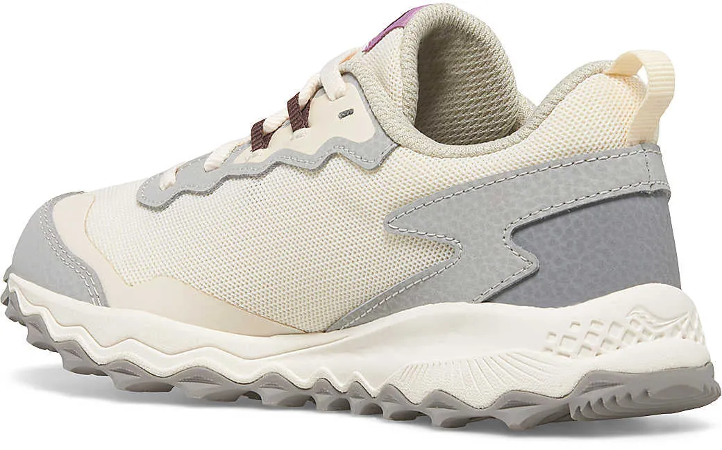 Saucony Peregrine KDZ Junior Trail Running Shoes - Cream Lean Structure