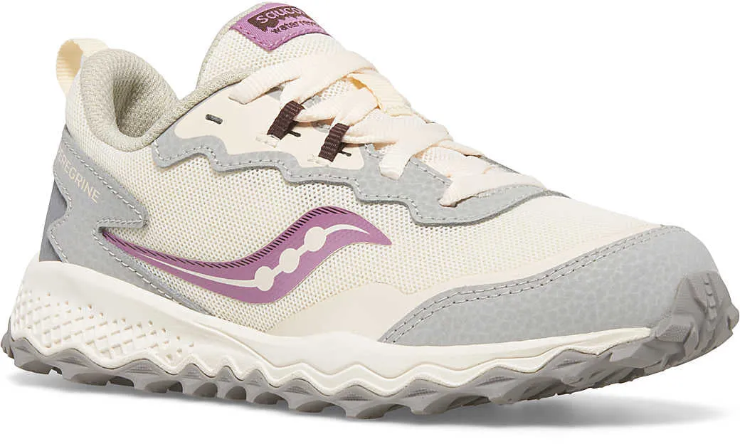 running in high - altitude areas Saucony Peregrine KDZ Junior Trail Running Shoes - Cream