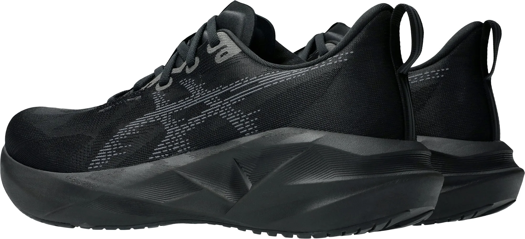Asics NovaBlast 5 Mens Running Shoes - Black Cushion Balancing tapered - toe - feature shoes