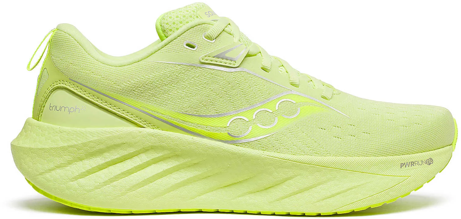 Saucony Triumph 22 Womens Running Shoes - Yellow runner