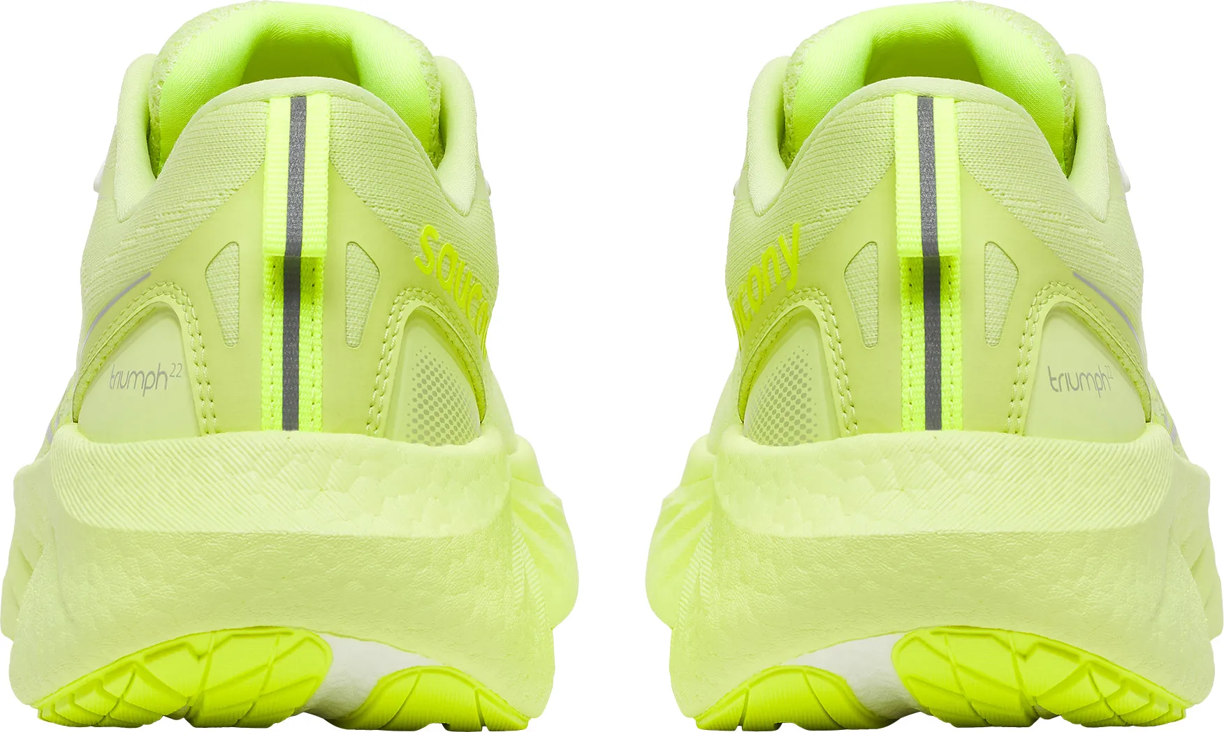 Flex Groove Design running convenience Saucony Triumph 22 Womens Running Shoes - Yellow