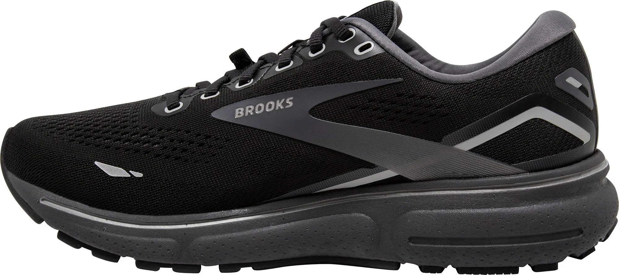 Brooks Ghost 15 GORE-TEX Womens Running Shoes - Black Strappy Design Seamless Upper