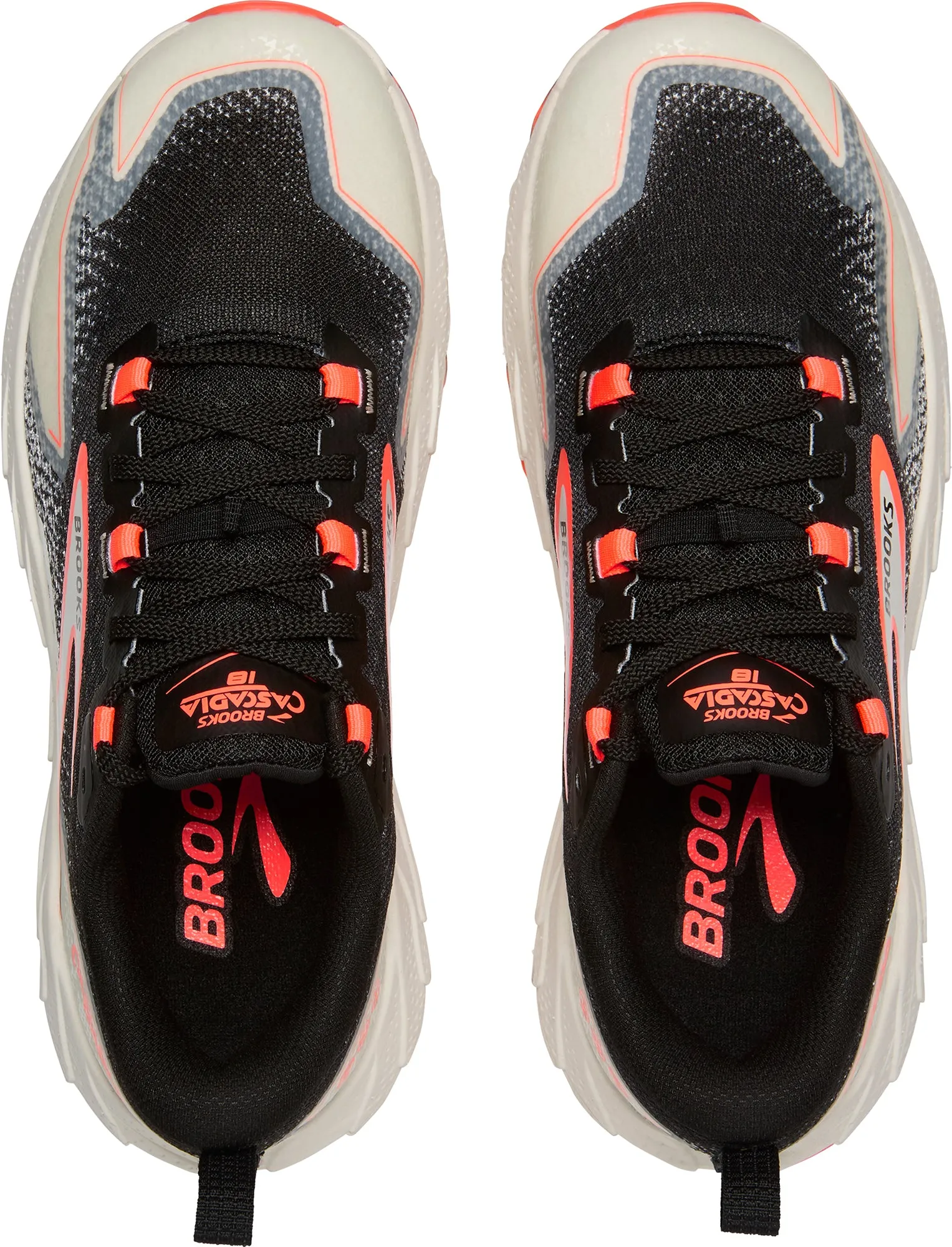 second - hand Abrasion Proof Design Brooks Cascadia 18 Womens Trail Running Shoes - Black