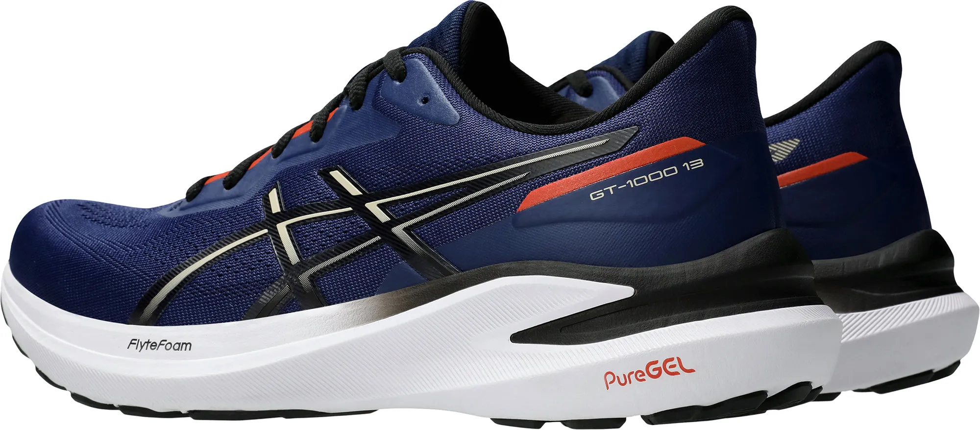 Asics GT 1000 13 Mens Running Shoes - Navy rubber outsole shoes