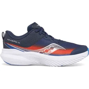 Moisture   Wicking Fabric Saucony Kinvara 14 LTT Junior Running Shoes - Navy