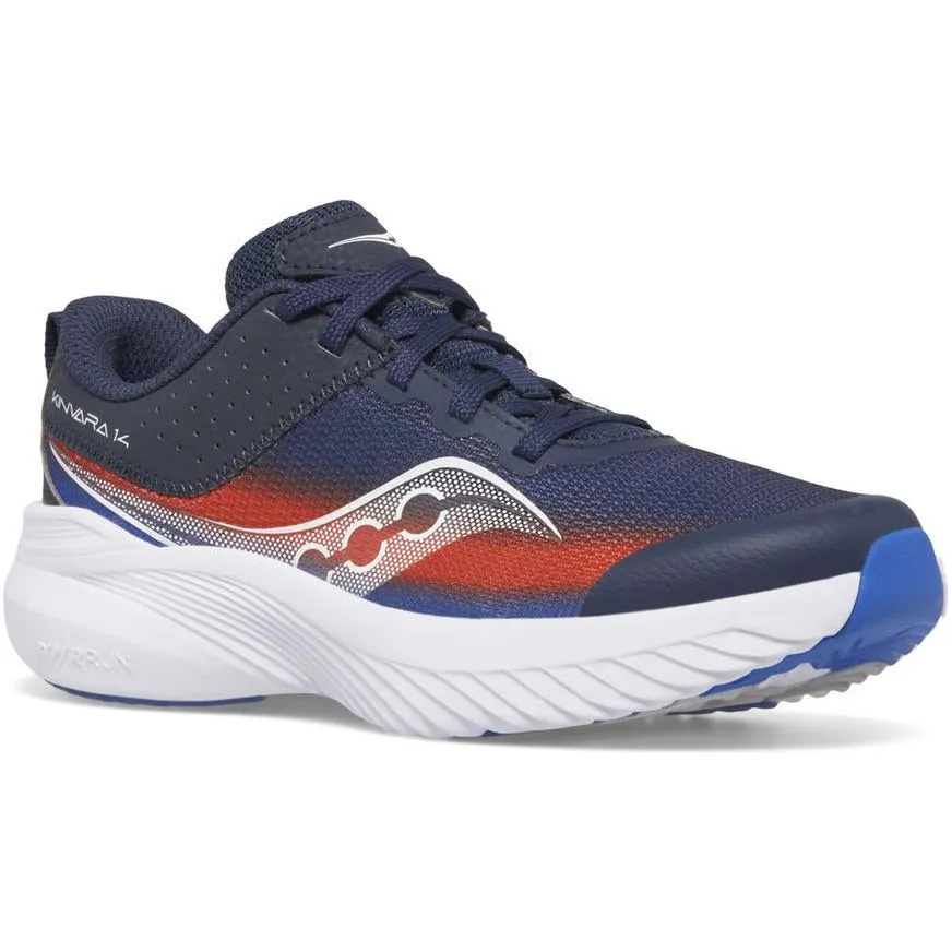 Saucony Kinvara 14 LTT Junior Running Shoes - Navy Non Marking Soles