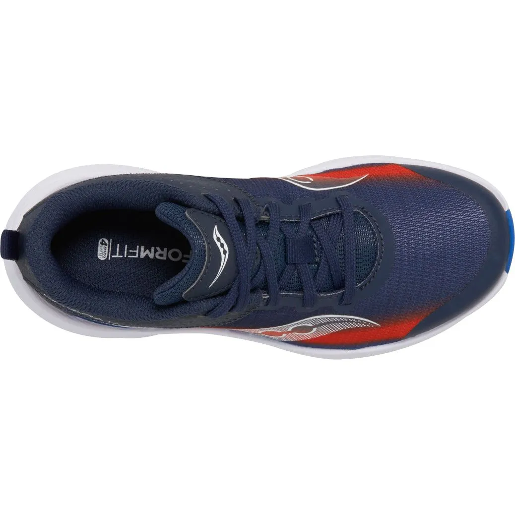 Saucony Kinvara 14 LTT Junior Running Shoes - Navy Anatomical Footbed machine - washable - convenience shoes