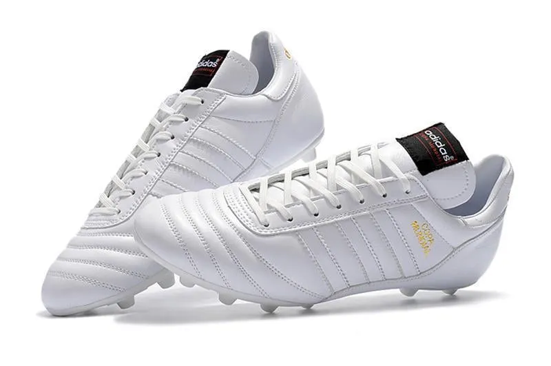 Adidas Copa Mundial FG Germany Soccer Cleats Shoes White Orange Wet Grass