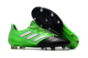 Casual Play No Friction Adidas ACE 17.1 Primeknit Soccer Cleats Green Black White