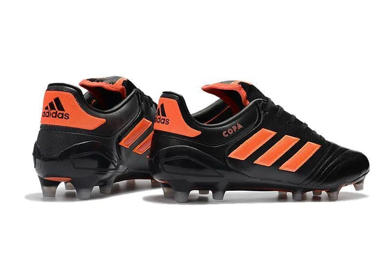 Zero Pressure Fast Grip Adidas Copa 17.1 FG Soccer Cleats Shoes Black Orange
