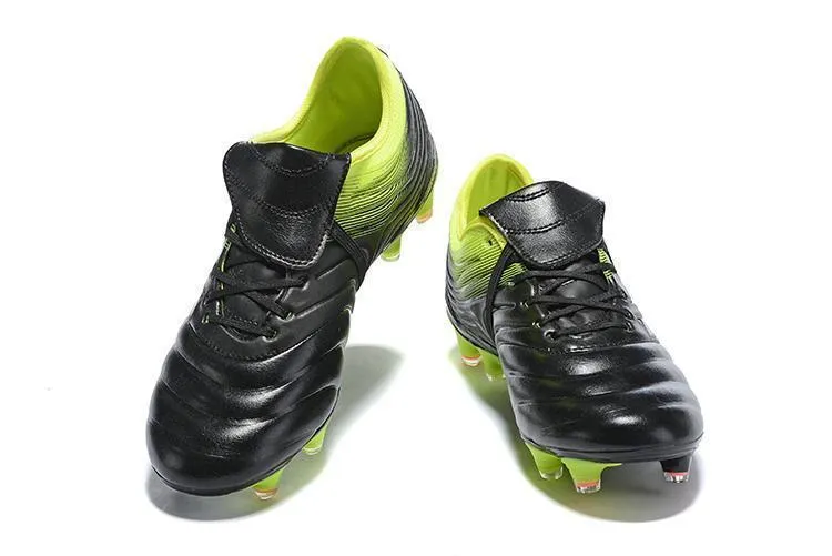 Comfortable ankle All Purpose New Adidas Copa 19.1 FG Soccer Cleats Shoes Black Green
