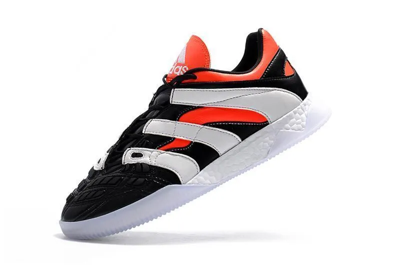 Impact protection Cleat Zone New Adidas Predator Accelerator TF Soccer Cleats Shoes Black White Red