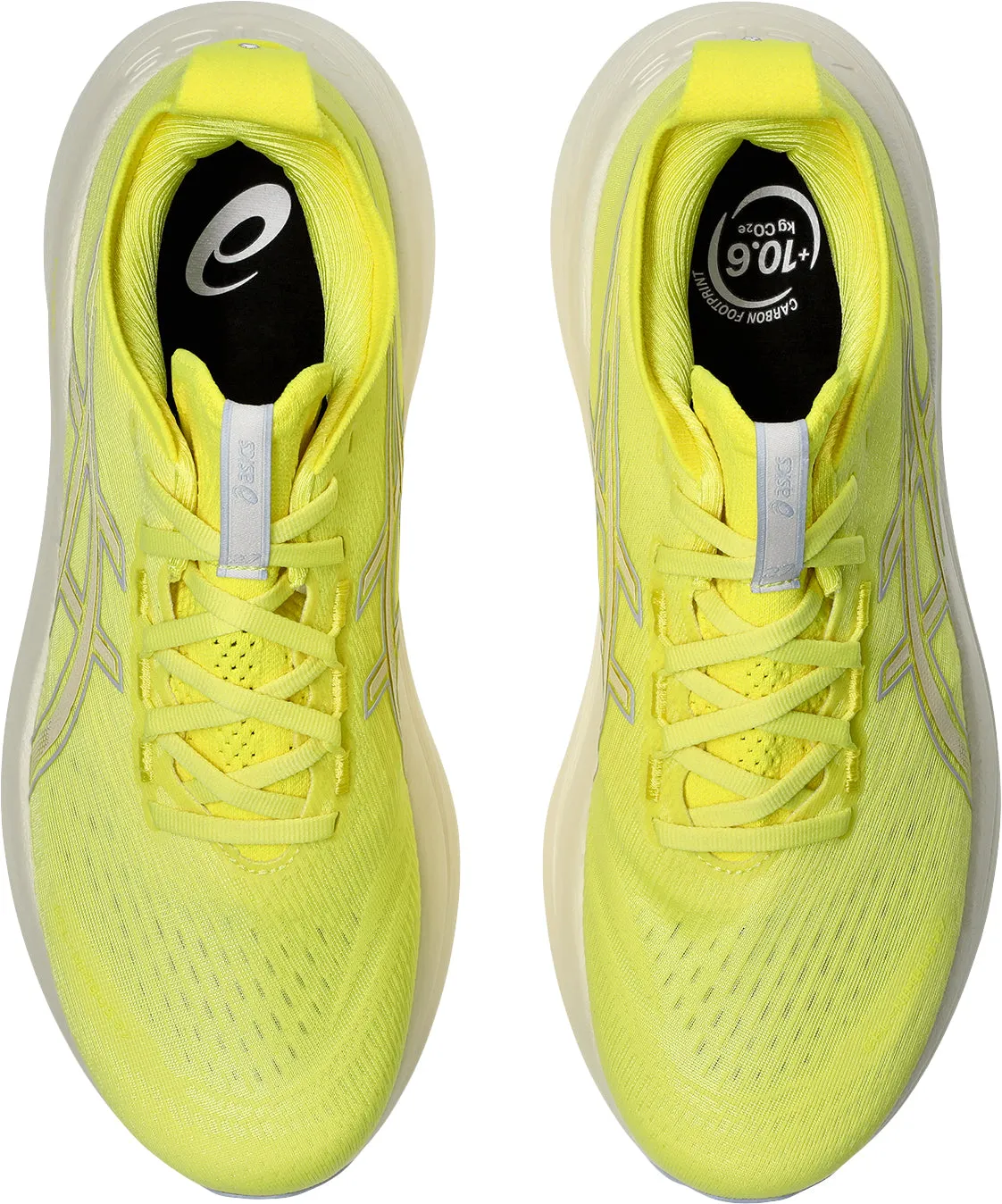 Joint protection Odor Control Fabric Asics Gel Nimbus 27 Mens Running Shoes - Yellow